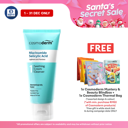 Cosmoderm Niacinamide Soothing Cream Cleanser 125ml | Suitable For Oily Skin Cosmoderm