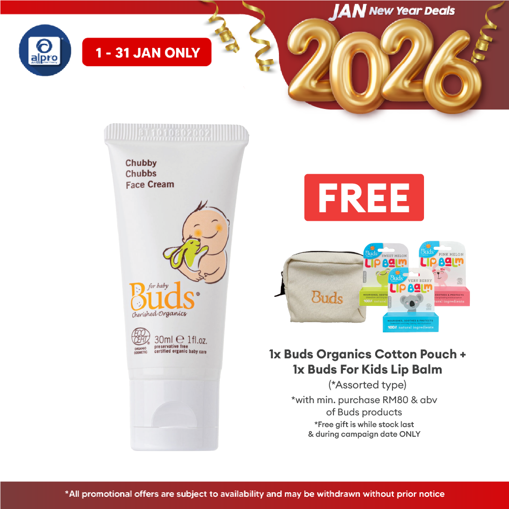 Buds Cherished Organics Chubby Chubbs Face Cream 30ml | Soothes and Hydrates Buds