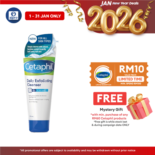 Cetaphil Daily Exfoliating Cleanser 178ml | Improves Skin Texture Alpro Pharmacy