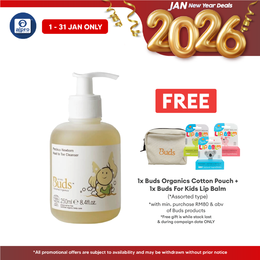 Buds Cherished Organics Precious Newborn Head toToe Cleanser 250ml | Soothe and Hydrates Buds