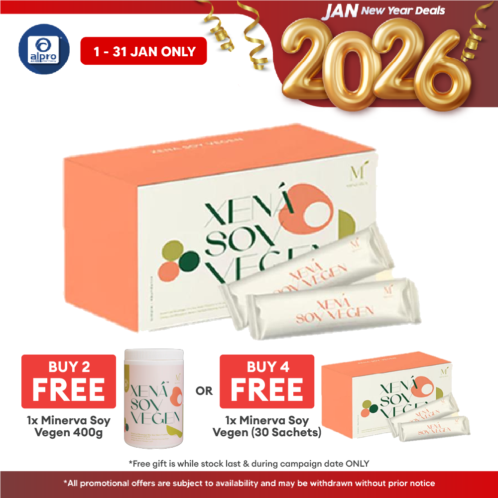 MINERVA Soy Vegen (30 Sachets) | Natural Collagen Minerva