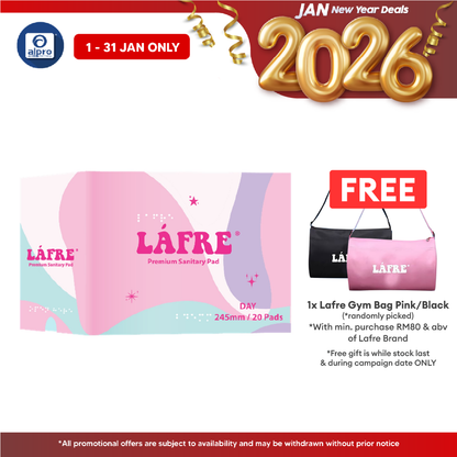 Lafre Sanitary Pads Day Use 245mm 20s | Lady Anion Far-IR Layer for Strong and Healthy Skin Lafre