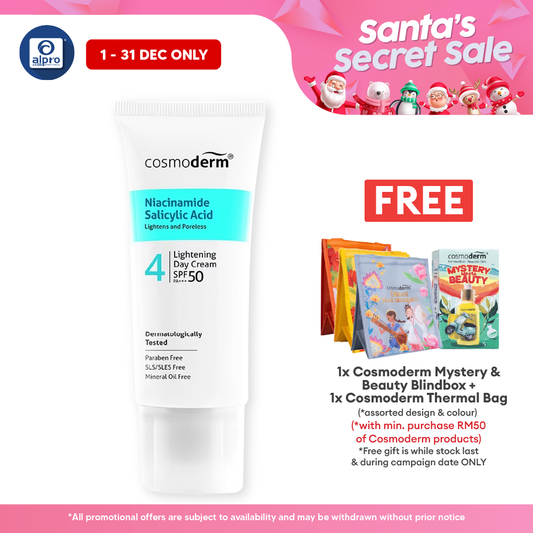 Cosmoderm Niacinamide Salicylic Acid Light Day Cream Spf50+++ 40ml Alpro Pharmacy