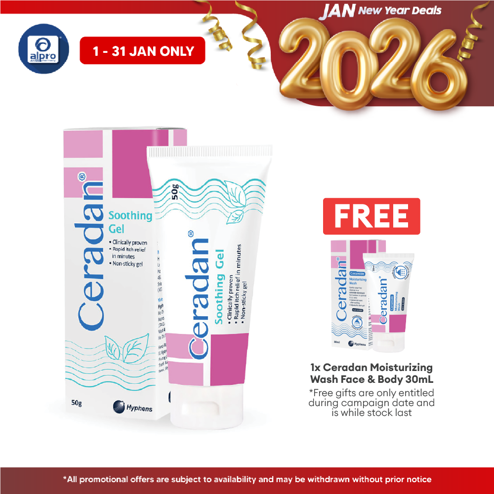 Ceradan Soothing Gel 50g | Itch Reliever Gel Ceradan