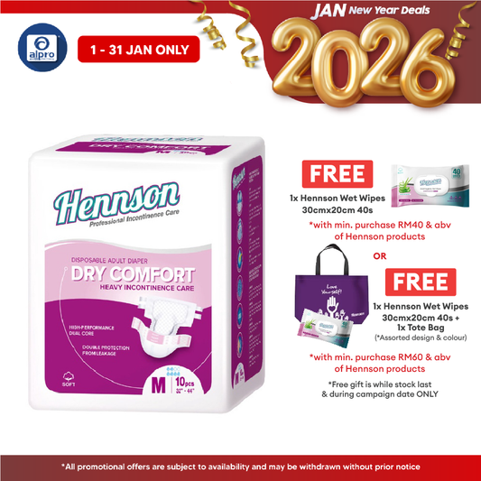 Hennson Adult Diapers M 10s | Dry & Comfort Hennson