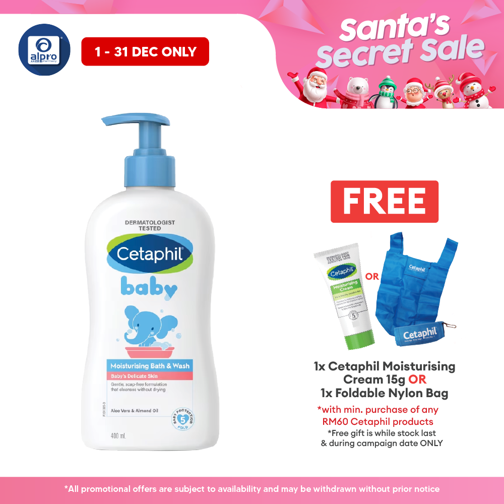 Cetaphil Baby  Moisturizing Bath & Wash 400ml | Gentle and Moisturizing Cetaphil
