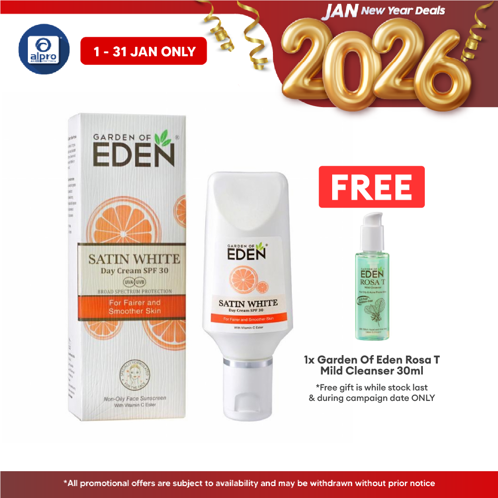 Garden Of Eden Satin White Day Cream SPF 50++ 40g | Helps Lighten Skin Tone Garden Of Eden