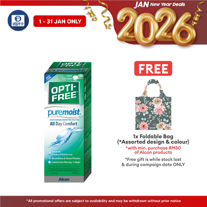 Alcon Opti-Free Pure Moist 300mL | Disinfection & Retains Moisture Alcon
