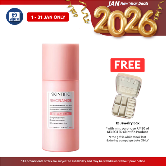 Skintific Niacinamide Brightening Essence Toner 80mL | Maximum Hydration Fresh Feeling Skintific