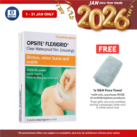 S&n Opsite Flexigrid Clear Waterproof Film Dressings 6cmx7cm 5s Alpro Pharmacy