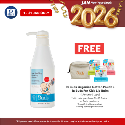Buds Soothing Hydrating Cleanser 425ml | Gentle Organic Formulation Alpro Pharmacy