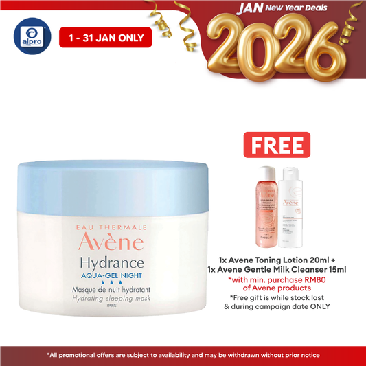 Avene Hydrance Aqua Gel-night Hydrating Sleeping Mask 50ml | Long-Lasting Hydration Avene