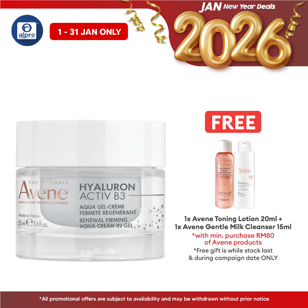 Avène Hyaluron Activ B3 Renewal Firming Aqua Cream in Gel 50mL | Light Anti-Ageing Moisturiser Avene