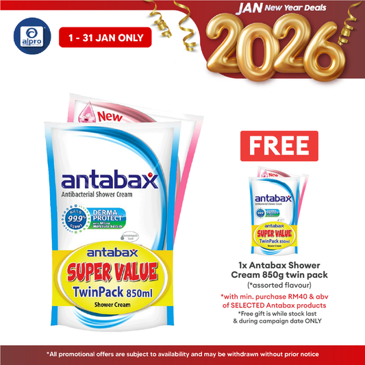 Antabax Shower Cream Fresh & Gentle Care White 850ml 2s Antabax