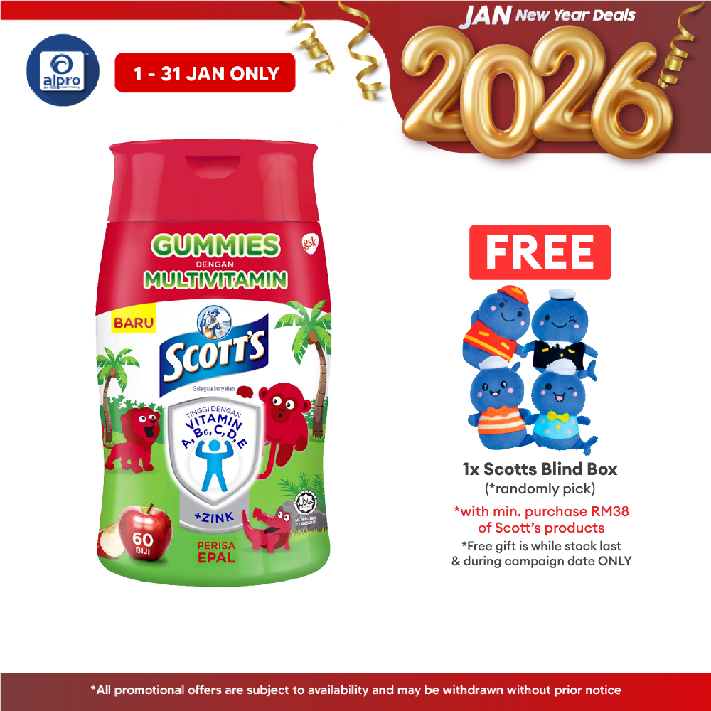 Scotts Multivitamin Gummies Apple 60s | Supports Growth Development Scotts