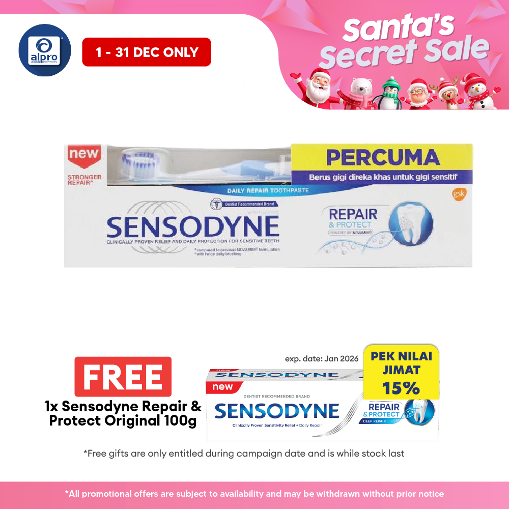 Sensodyne Repair & Protect 100g Free Toothbrush | Promotes Healthy Gums Sensodyne