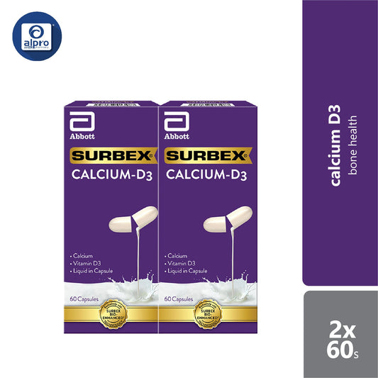 Abbott Surbex Calcium D3 2x60s | Bone Health Abbott Surbex