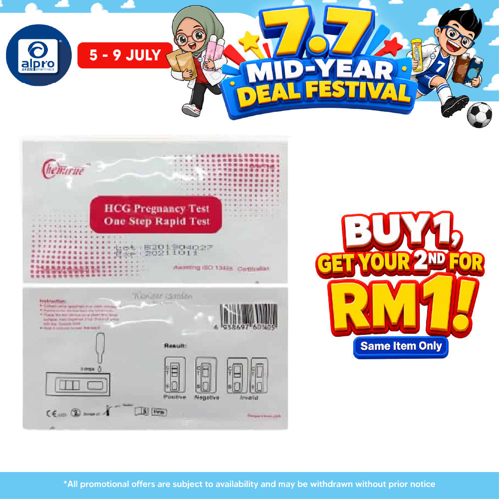 Chemtrue One-Step Pregnancy Test Kit Cassette Format 1s Alpro Pharmacy