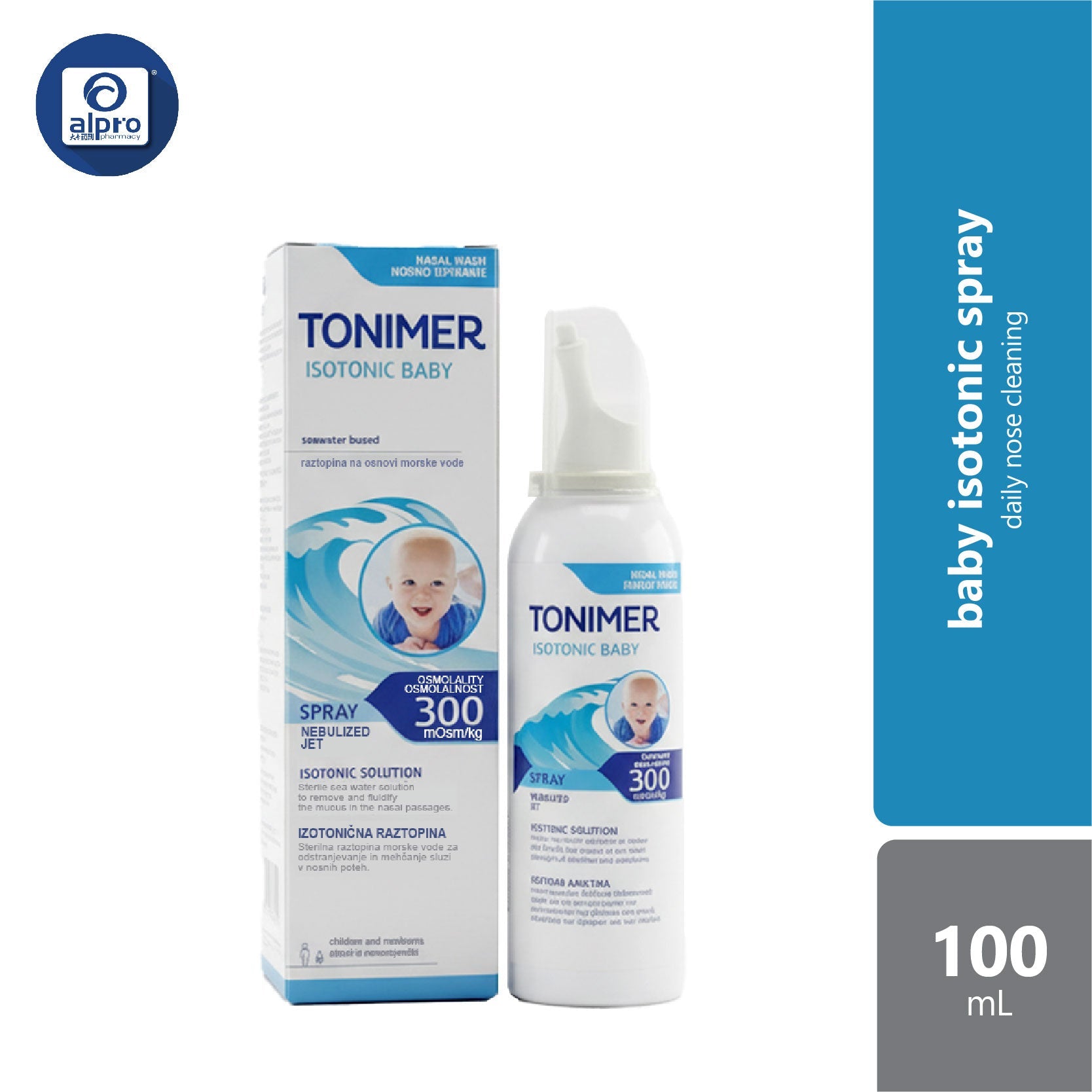 Tonimer Lab Baby Isotonic Nasal Spray 100ml | Baby Daily Nose Cleaning Tonimer Lab