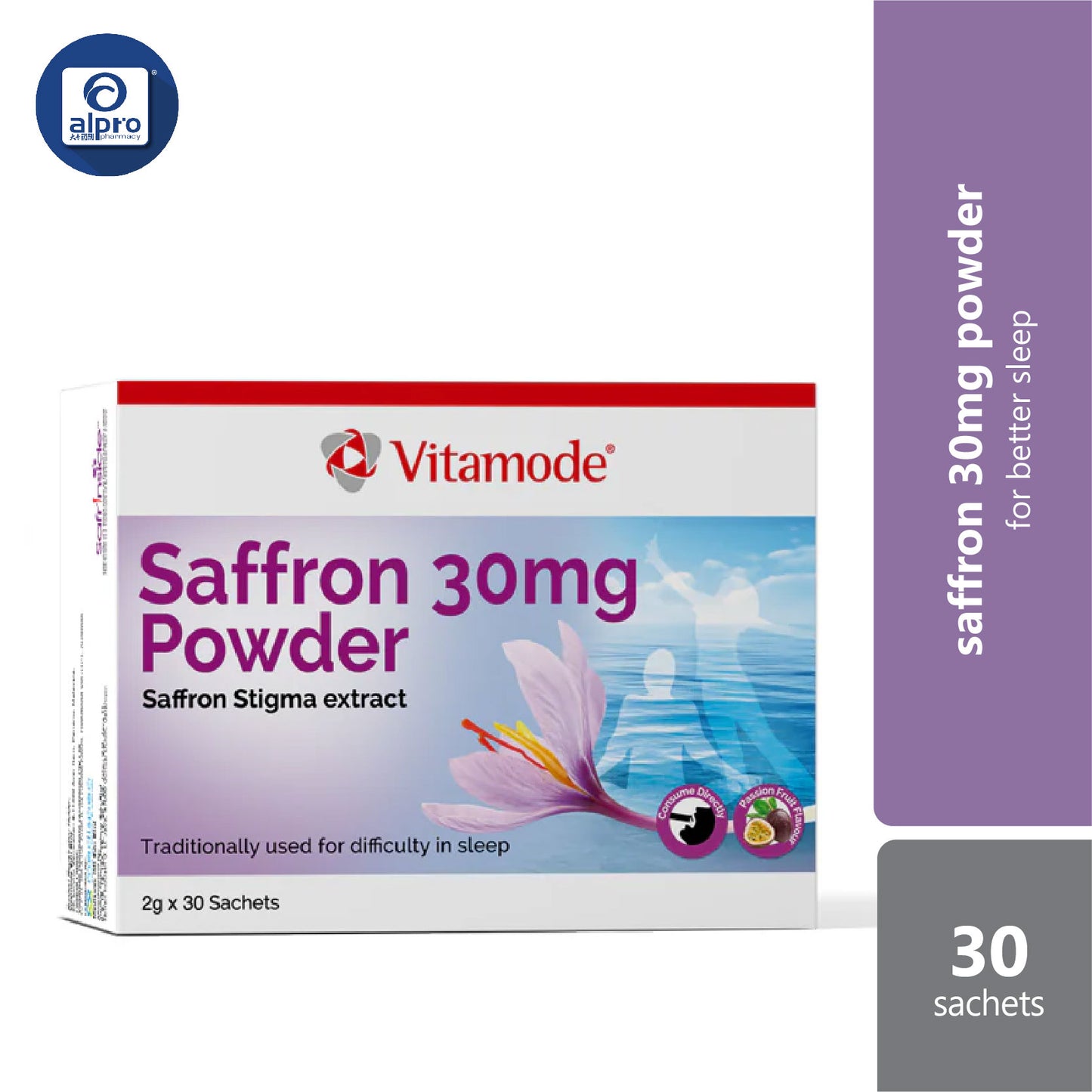Vitamode Saffron 30mg Powder 2gx30s | For Better Sleep And Calmer Mind