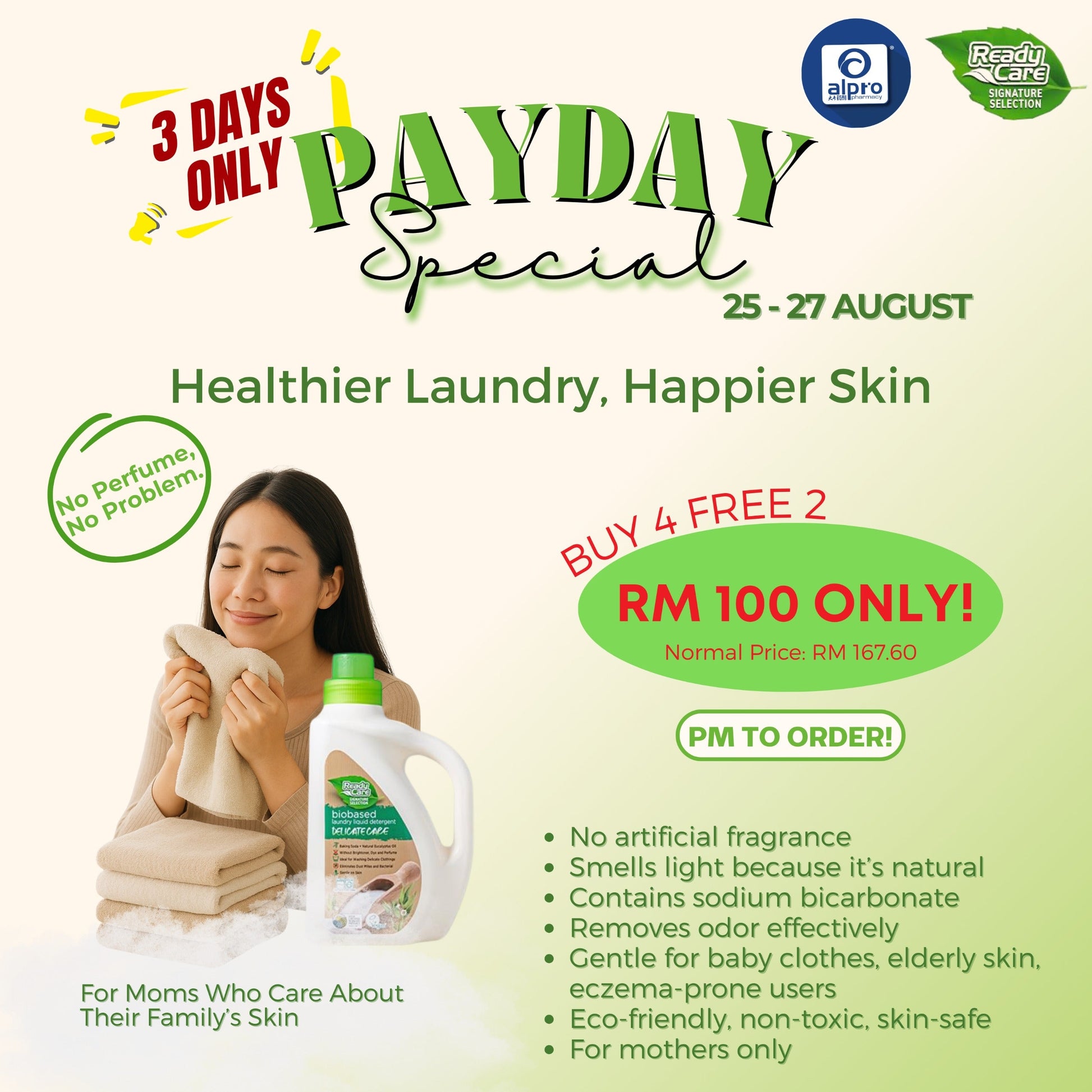 ReadyCare Signature Selection Biobased Laundry Liquid Detergent Delicate Care 2.1L (Delivery Start: 15/09/2025) Alpro Pharmacy