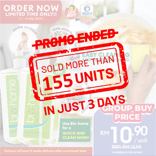[Group Buy. Delivery starts on 12/7/2023] Bio-Home Dishwashing Liquid 900ml  | 5x concentrated Bio-home