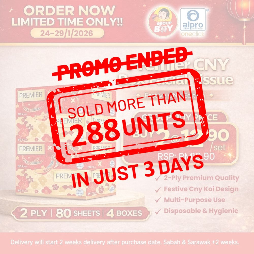 [Group Buy Delivery Starts: 23/2/2026] Premier 2026 CNY Facial Tissue 80s X 4boxes | Soft & Strong Group Buy
