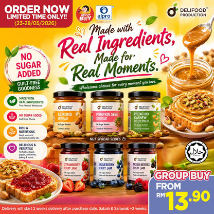 [Group Buy Delivery Starts: 29/6/2026] Delifood Spread Jam Group Buy
