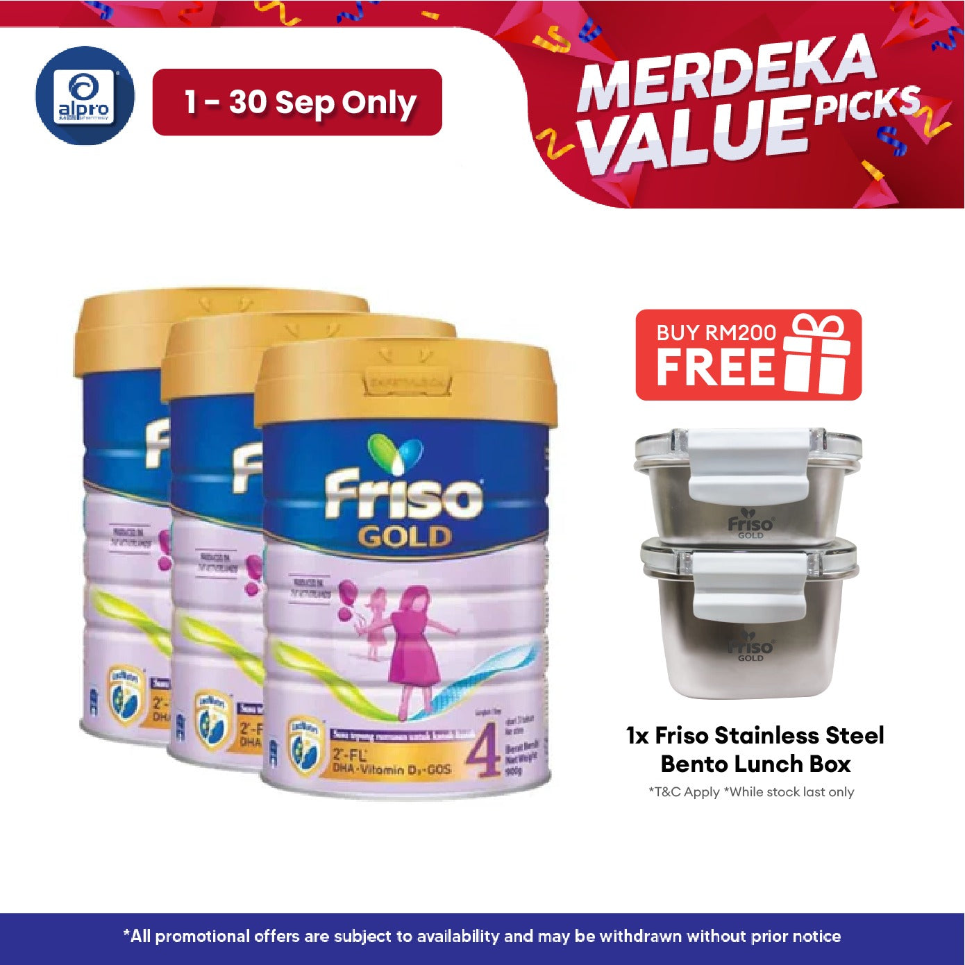 Friso Gold Step 4 3x900g| Supports Child Overall Growth Alpro Pharmacy
