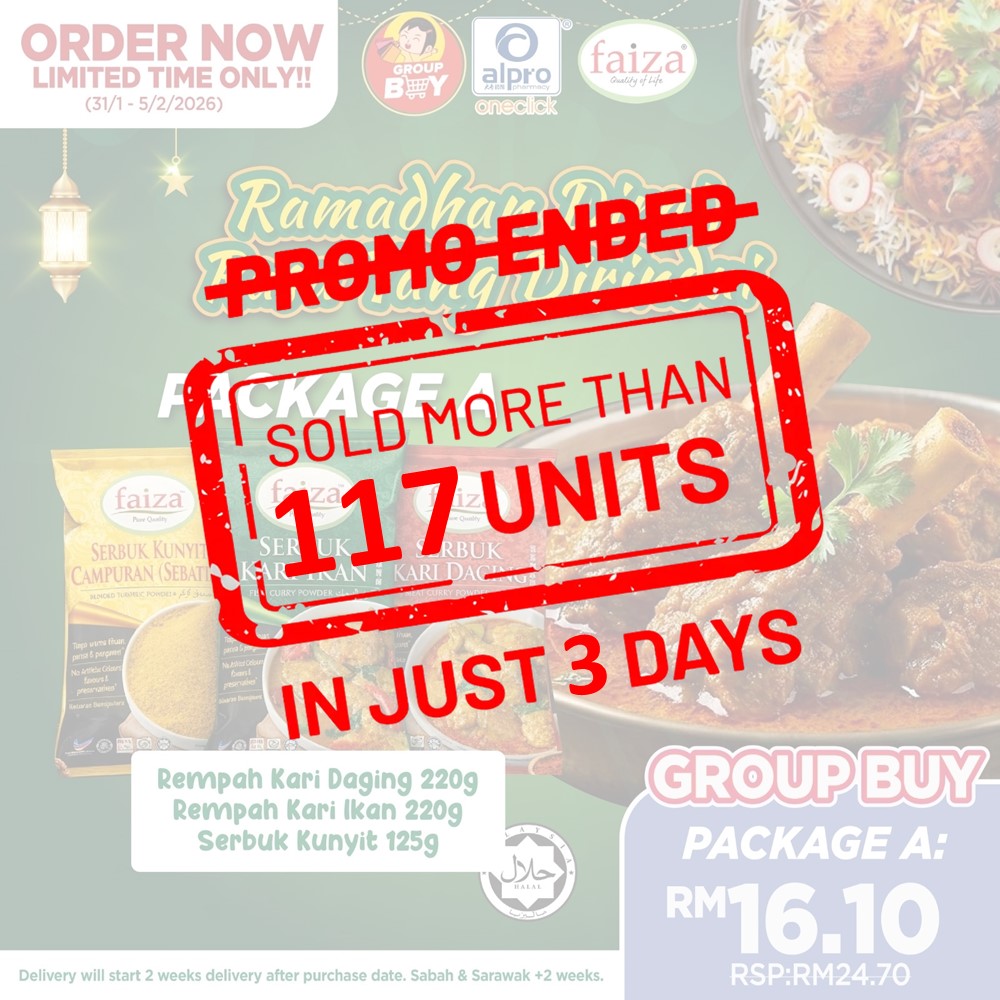 [Group Buy Delivery Starts: 2/3/2026] Faiza Rempah (Package A/B/C/D) Group Buy