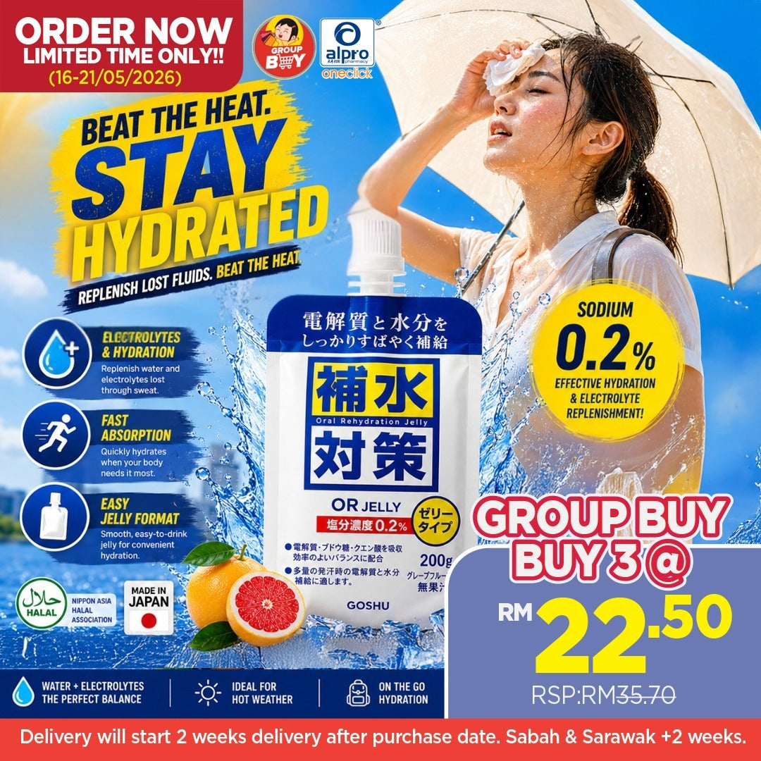 [Group Buy Delivery Starts: 24/6/2026] Goshu Rehydration Jelly 200g Group Buy
