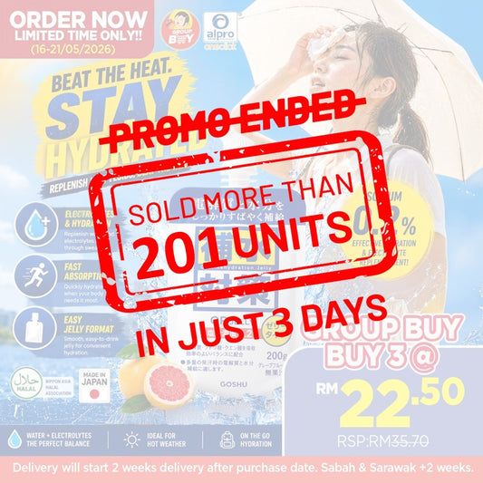 [Group Buy Delivery Starts: 24/6/2026] Goshu Rehydration Jelly 200g Group Buy