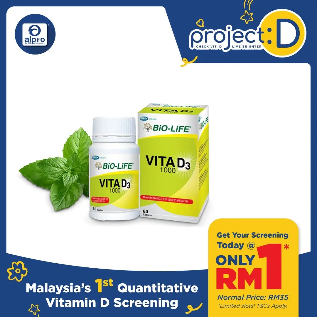 Bio-Life Vitamin D3 2x60s | Bone Health Alpro Pharmacy