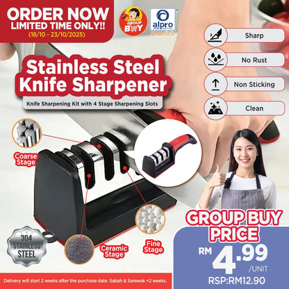 [Group Buy Deivery Starts: 18/11/2025] Handheld Multi-Function 3-Stage Knife Sharpener 1s Group Buy