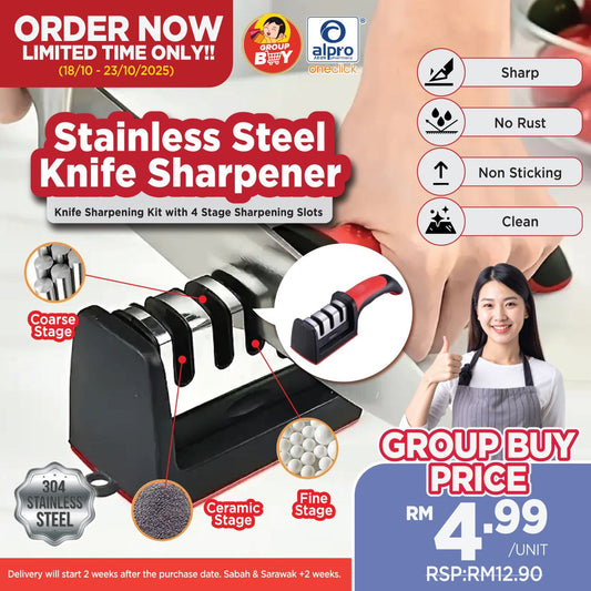 [Group Buy Deivery Starts: 18/11/2025] Handheld Multi-Function 3-Stage Knife Sharpener 1s Group Buy