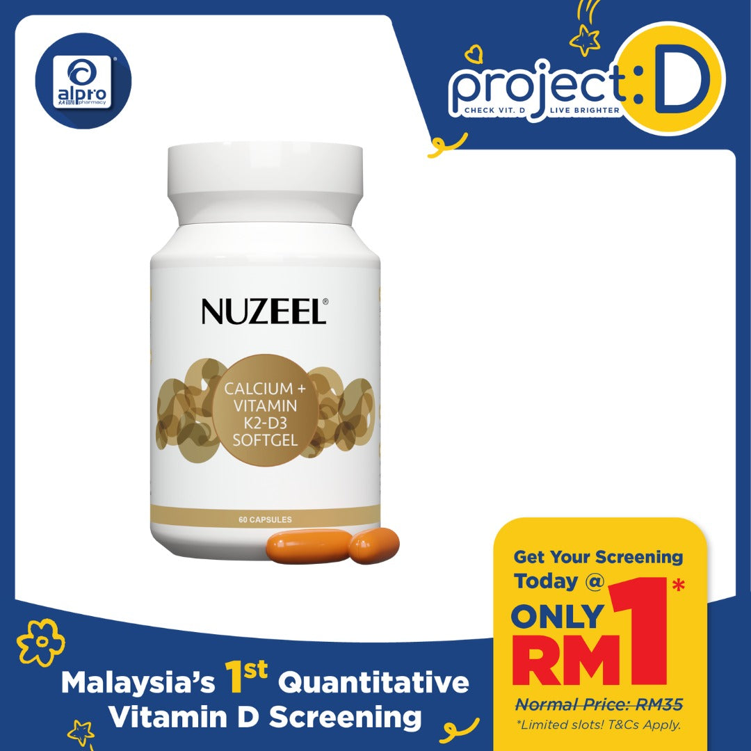 Nuzeel Liquid Calcium With D3 & K2 60s | Support Healthy Bones & Teeth Nuzeel