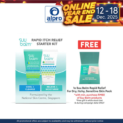 Suu Balm Rapid Itch Relief Starter Kit (wash + Moisturizer)