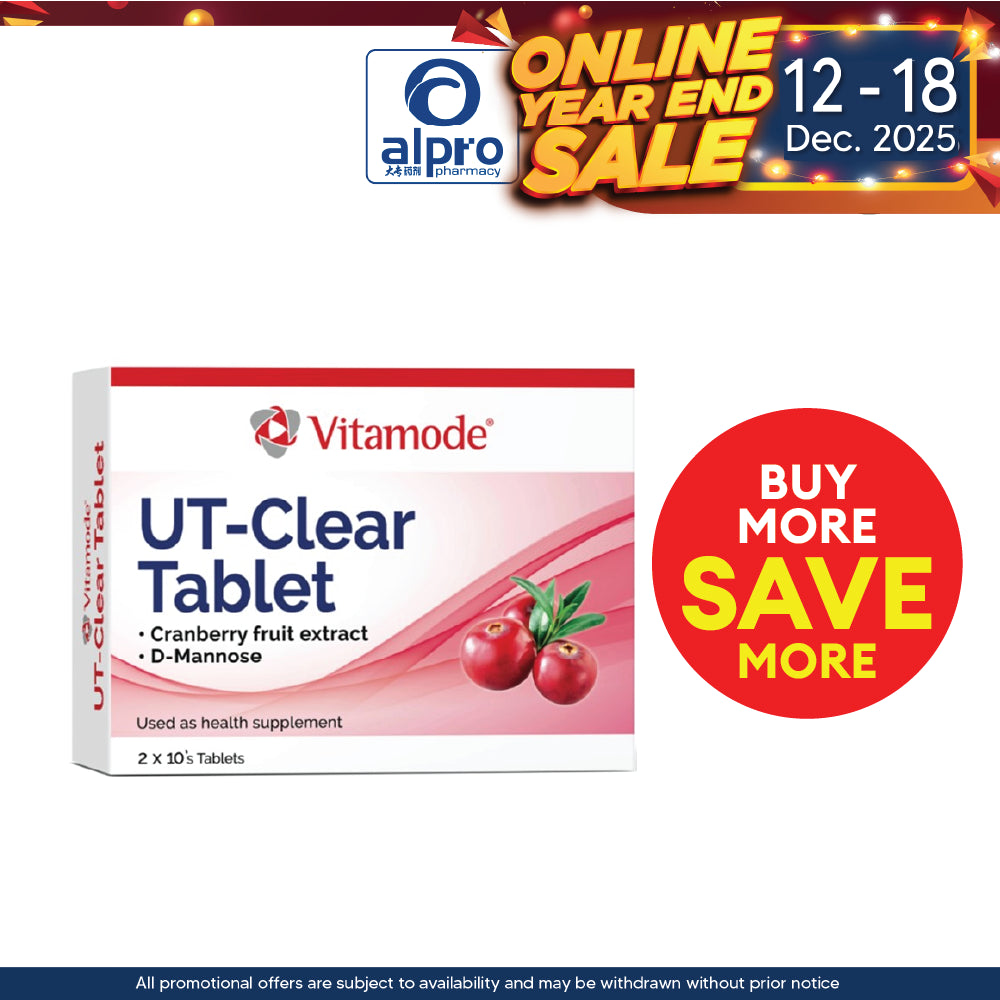 Vitamode UT-Clear Tablet 2x10s| Supports Urinary Tract Health Vitamode