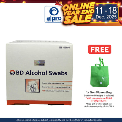BD Alcohol Swabs 100s BD