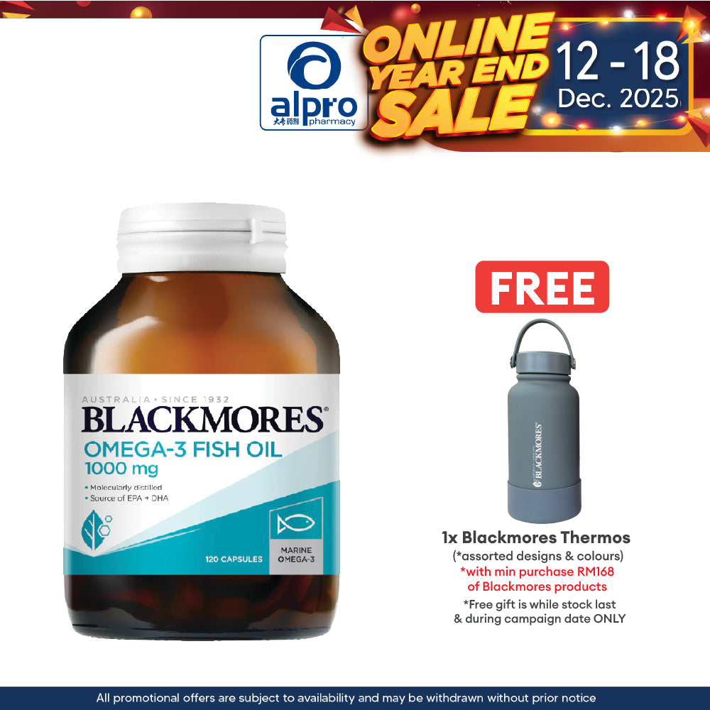 Blackmores Fish Oil 1000mg 120s | Maintain Heart, Skin, Eye and Brain Health Blackmores