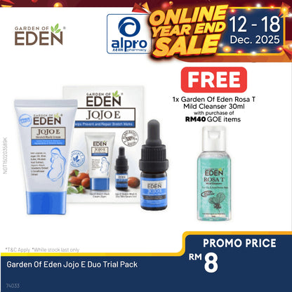Garden Of Eden Jojo E Duo Trial Pack Alpro Pharmacy