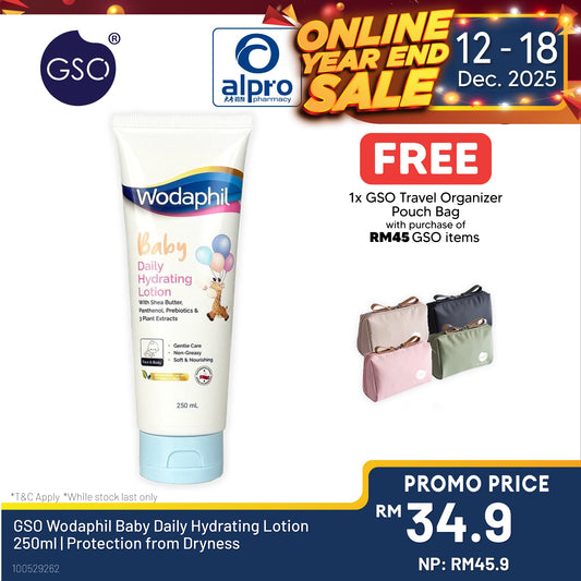 GSO Wodaphil Baby Daily Hydrating Lotion 250ml | Protection from Dryness GSO