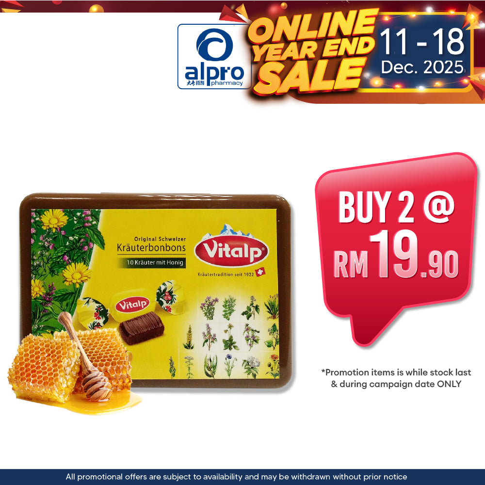 Vitalp Original Herbal Drops With Honey 40g Vitalp