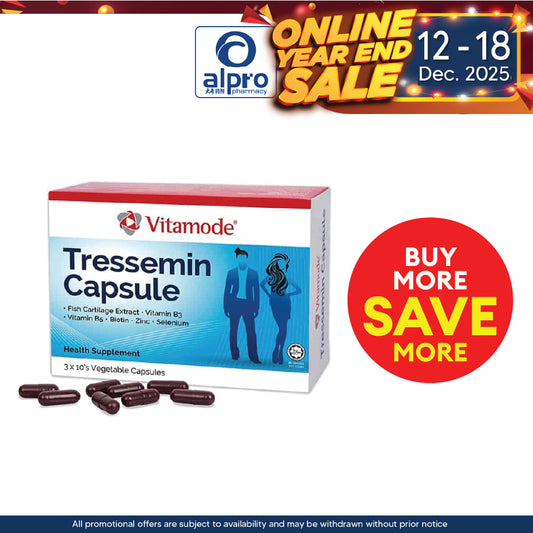 Vitamode Tressemin 520mg Capsule 30s| Nourishes Hair Follicles Alpro Pharmacy