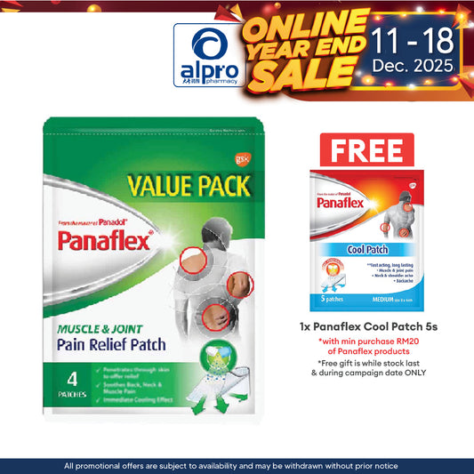 Panaflex Pain Relief Patch 4s | Fast Relief for Muscle & Joint Panaflex