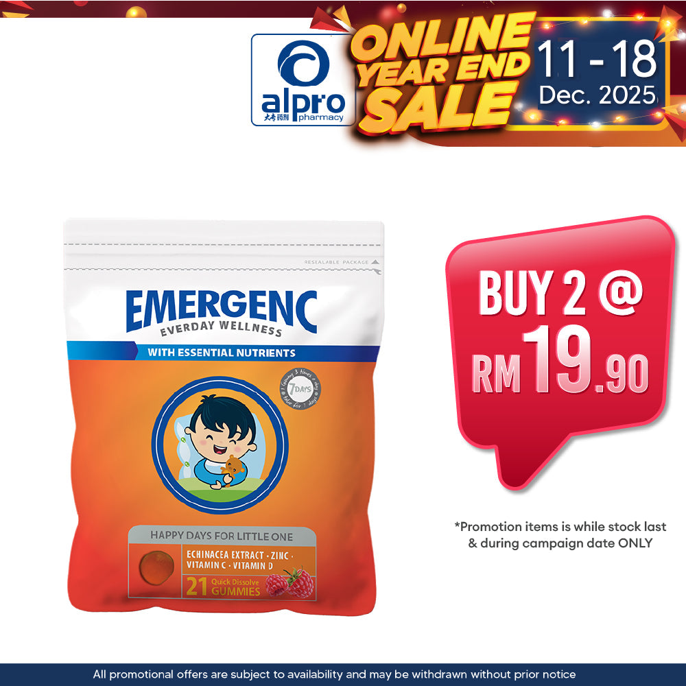 Gummy Raspberry Emergenc 21s | Cough & Flu Gummykids