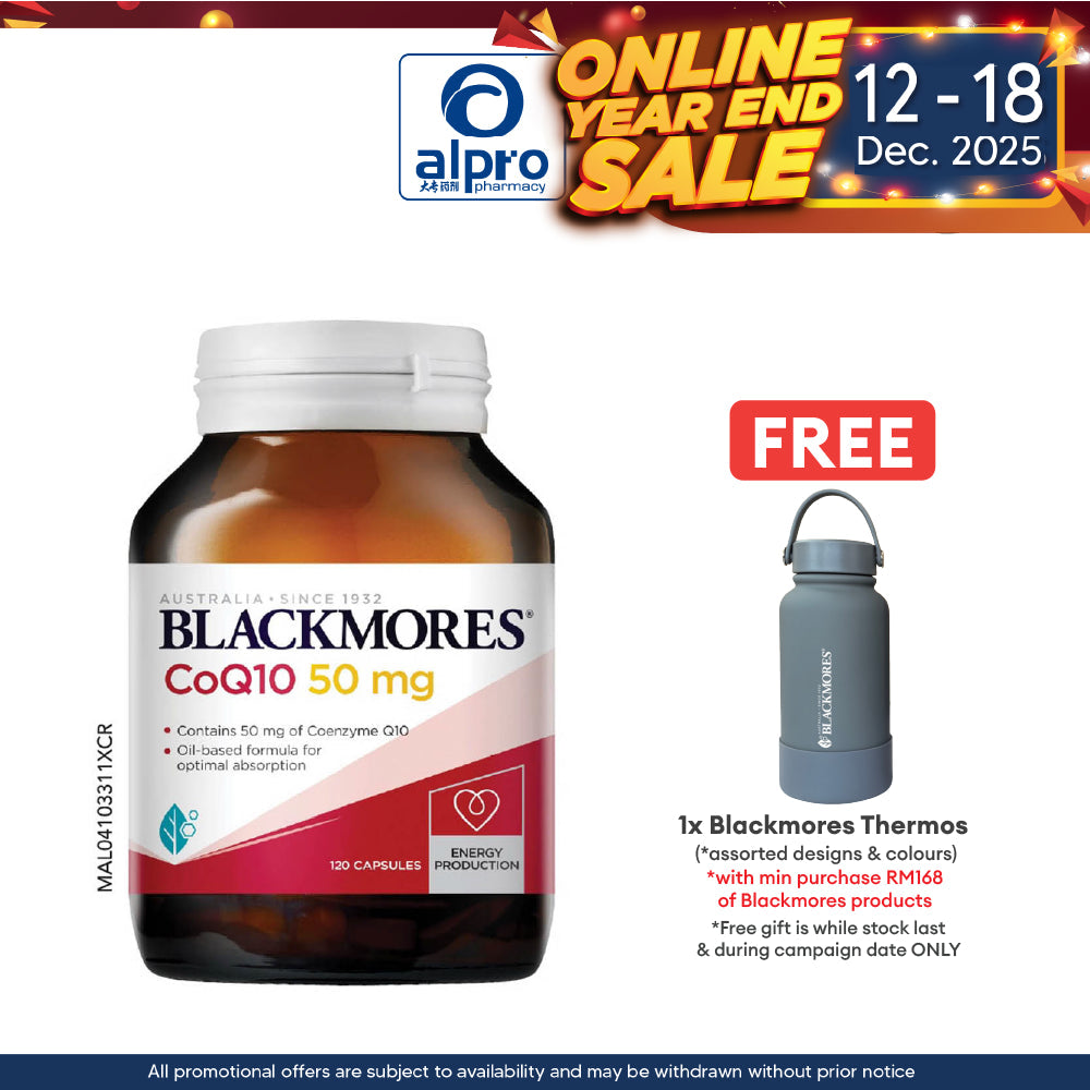 Blackmores CoQ10 50mg 120s | Heart Health Alpro Pharmacy