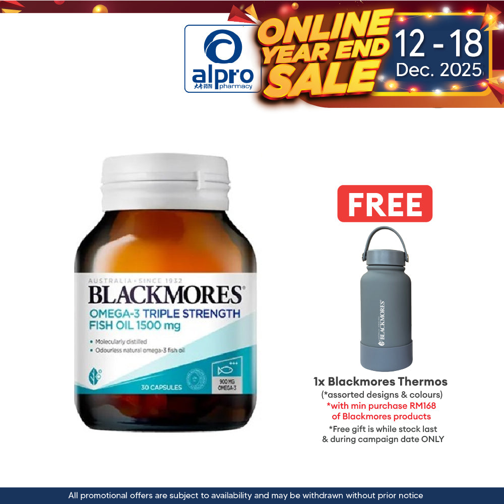 Blackmores Omega 3 Triple Strength Fish Oil 1500 Mg 30s | Helps Relief Inflammation Blackmores