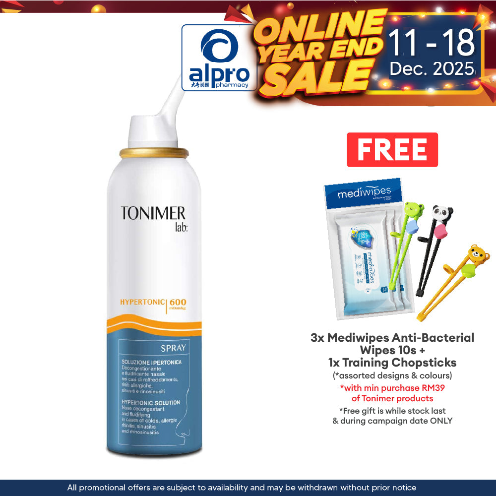 Tonimer Lab Hypertonic Nasal Spray 125ml | Clear Blocked Nose