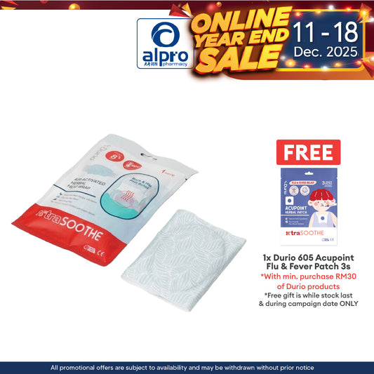 Durio 604B Air-Activated Herbal Heat Wrap Back & Hip Heat Patch 1s | Long Lasting Therapy Up To 8 Hours Alpro Pharmacy